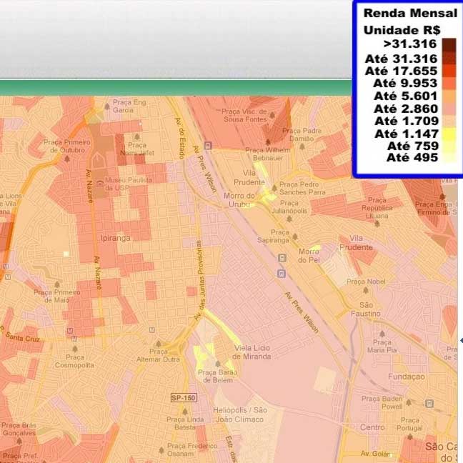 Mapa de Renda